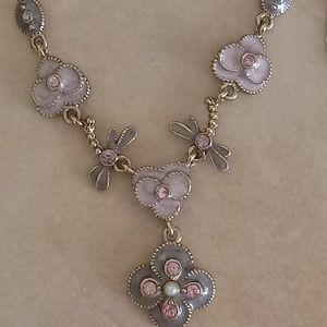 $1🎄Lilac Enamel Dragonfly Necklace